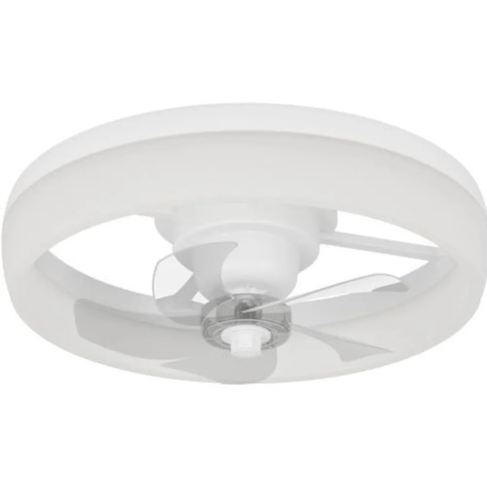 Ventilatori Da Soffitto-Eglo Ventilatore con plafoniera bianco led cct ambienti fino a 13mq con telecomando