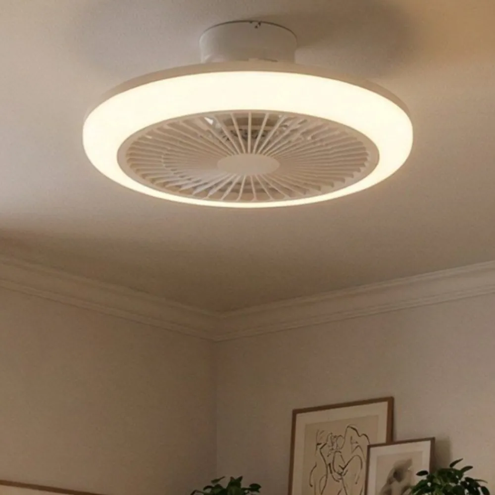 Ventilatori Da Soffitto-Eglo Ventilatore con plafoniera bianco con telecomando led cct salvador