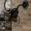 Ventilatori Da Soffitto-Selezionato da Mazzolaluce Ventilatore da parete soffitto 13mq marrone stile industriale