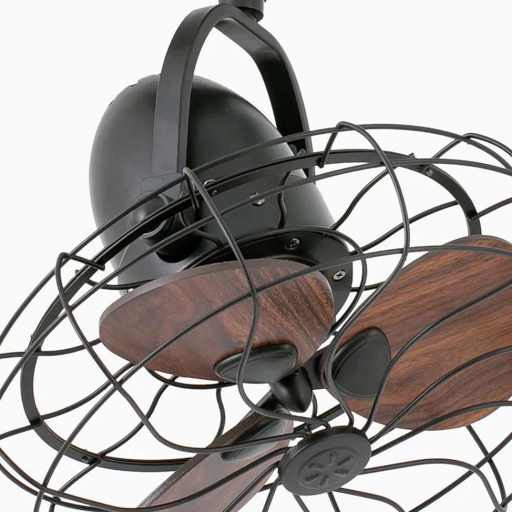 Ventilatori Da Soffitto-Selezionato da Mazzolaluce Ventilatore da parete soffitto 13mq marrone stile industriale