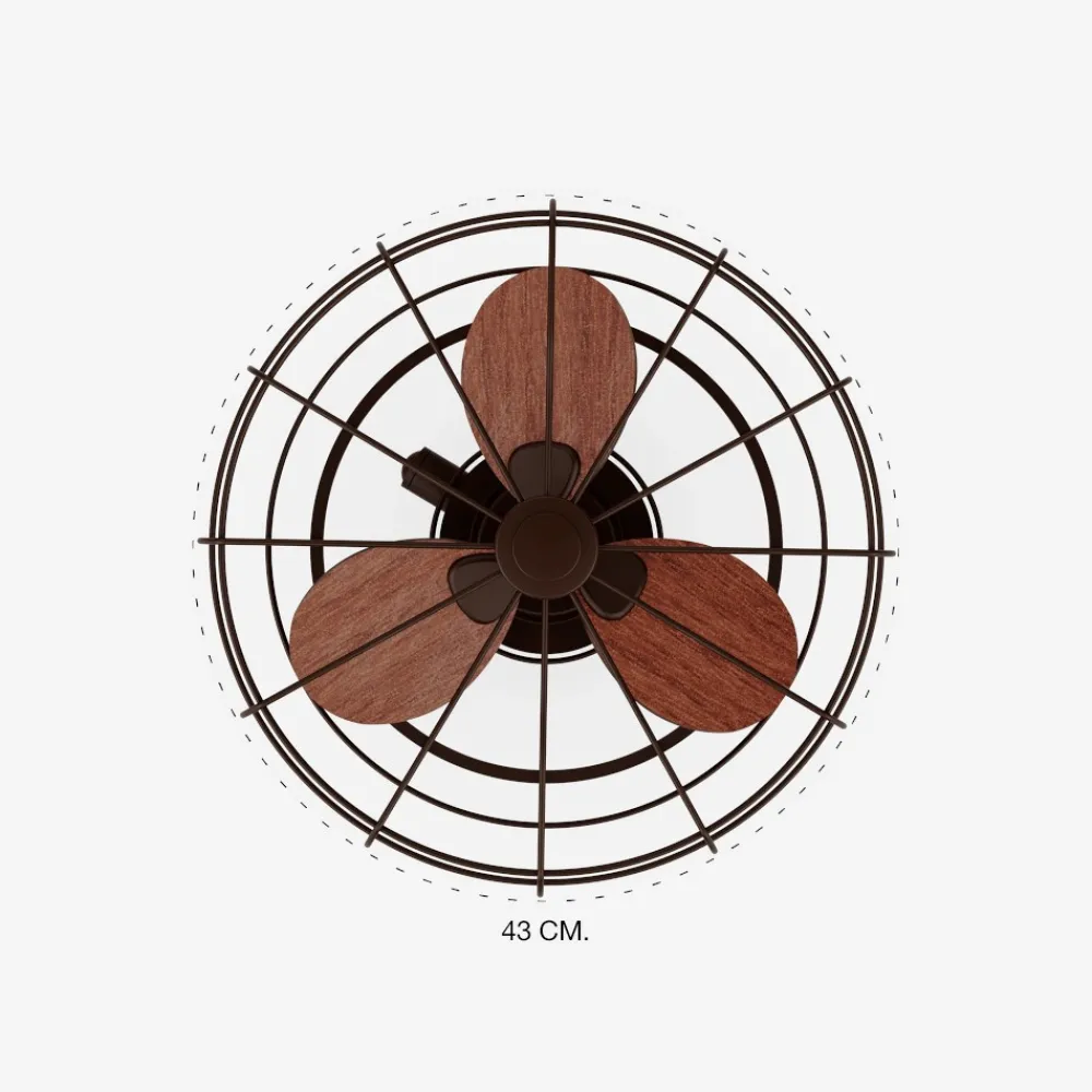 Ventilatori Da Soffitto-Selezionato da Mazzolaluce Ventilatore da parete soffitto 13mq marrone stile industriale