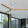 Ventilatori Da Soffitto-Selezionato da Mazzolaluce Ventilatore da soffitto ambienti 28mq bianco pale legno motore dc app tuya