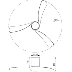Ventilatori Da Soffitto-Selezionato da Mazzolaluce Ventilatore da soffitto ambienti 13mq nero e legno led cct dimmerabile e telecomando