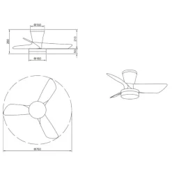 Ventilatori Da Soffitto-Selezionato da Mazzolaluce Ventilatore da soffitto a pale nero con luce e telecomando