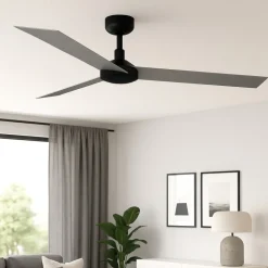 Ventilatori Da Soffitto-Selezionato da Mazzolaluce Ventilatore da soffitto a pale nero grigio 28mq silenzioso