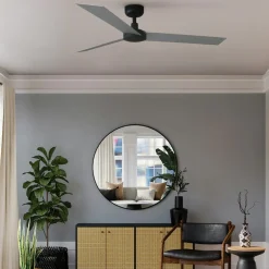Ventilatori Da Soffitto-Selezionato da Mazzolaluce Ventilatore da soffitto a pale nero grigio 28mq silenzioso
