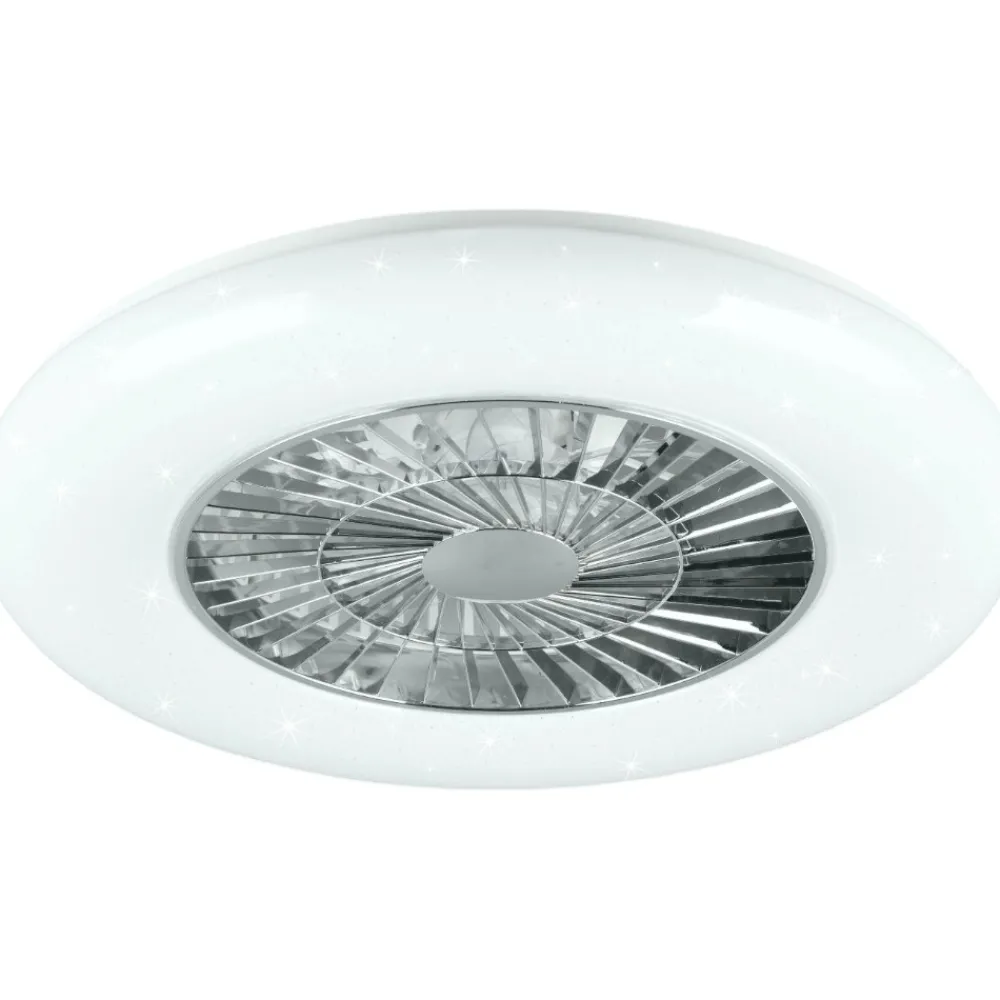 Ventilatori Da Soffitto-Selezionato da Mazzolaluce Ventilatore da soffitto a plafoniera bianco con luce telecomando