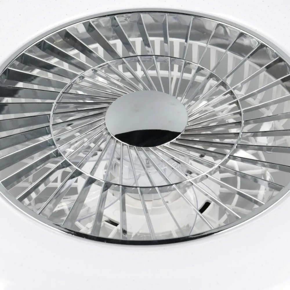 Ventilatori Da Soffitto-Selezionato da Mazzolaluce Ventilatore da soffitto a plafoniera bianco con luce telecomando