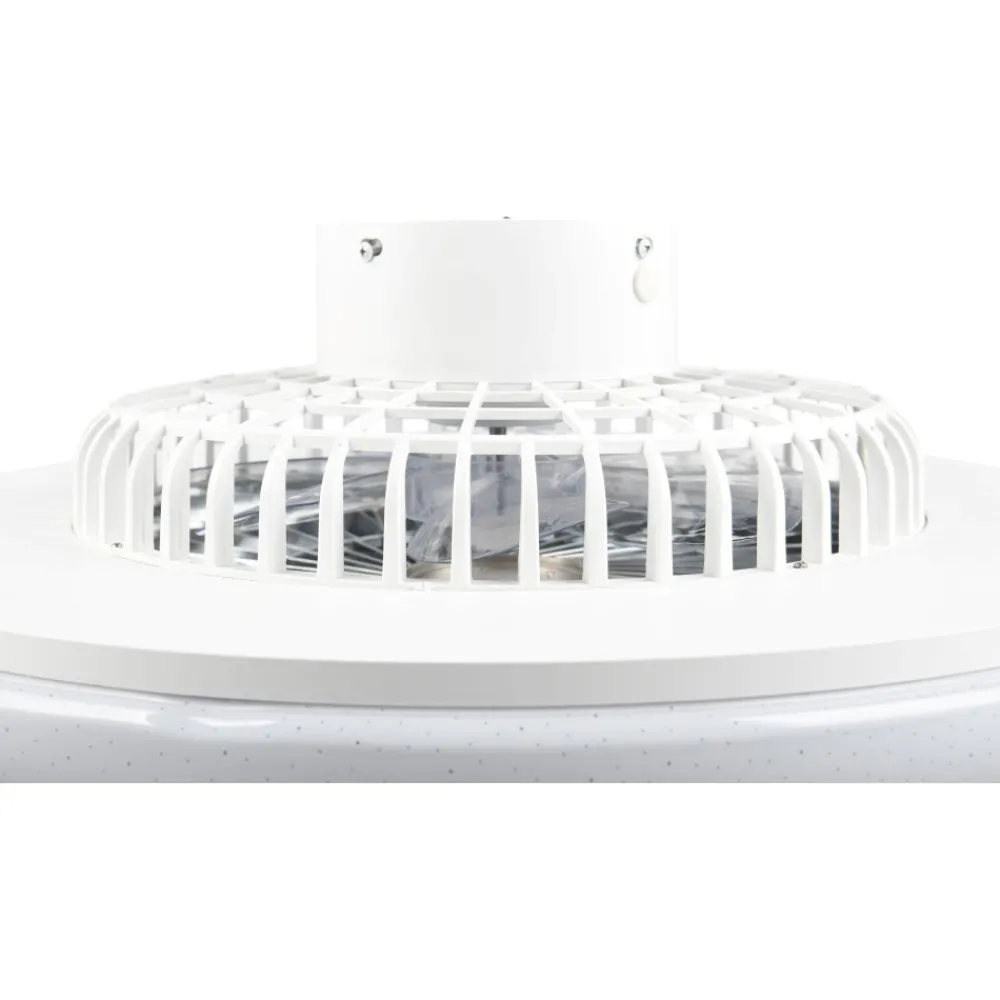 Ventilatori Da Soffitto-Selezionato da Mazzolaluce Ventilatore da soffitto a plafoniera bianco con luce telecomando