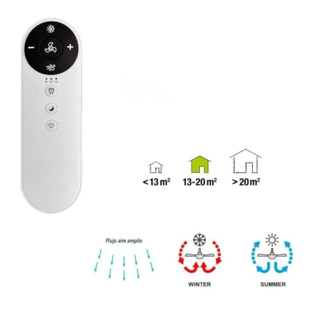 Ventilatori Da Soffitto-Selezionato da Mazzolaluce Ventilatore da soffitto bianco 20mq bianco con telecomando