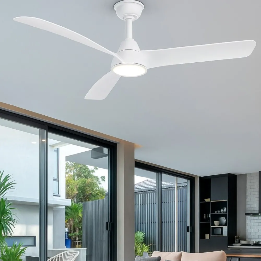 Ventilatori Da Soffitto-Selezionato da Mazzolaluce Ventilatore da soffitto bianco bianco 20mq con luce e telecomando