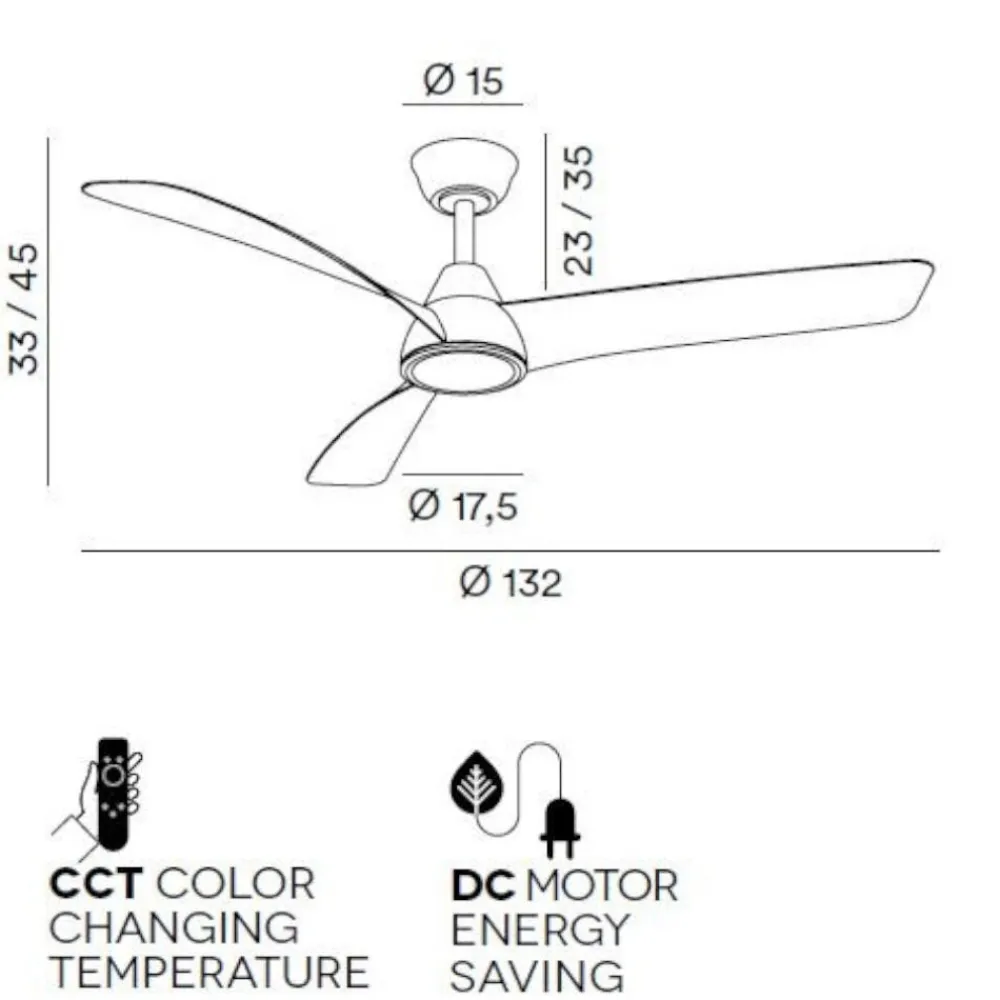 Ventilatori Da Soffitto-Selezionato da Mazzolaluce Ventilatore da soffitto bianco bianco 20mq con luce e telecomando