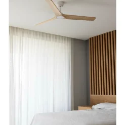 Ventilatori Da Soffitto-Selezionato da Mazzolaluce Ventilatore da soffitto bianco pale legno silenzioso 18mq