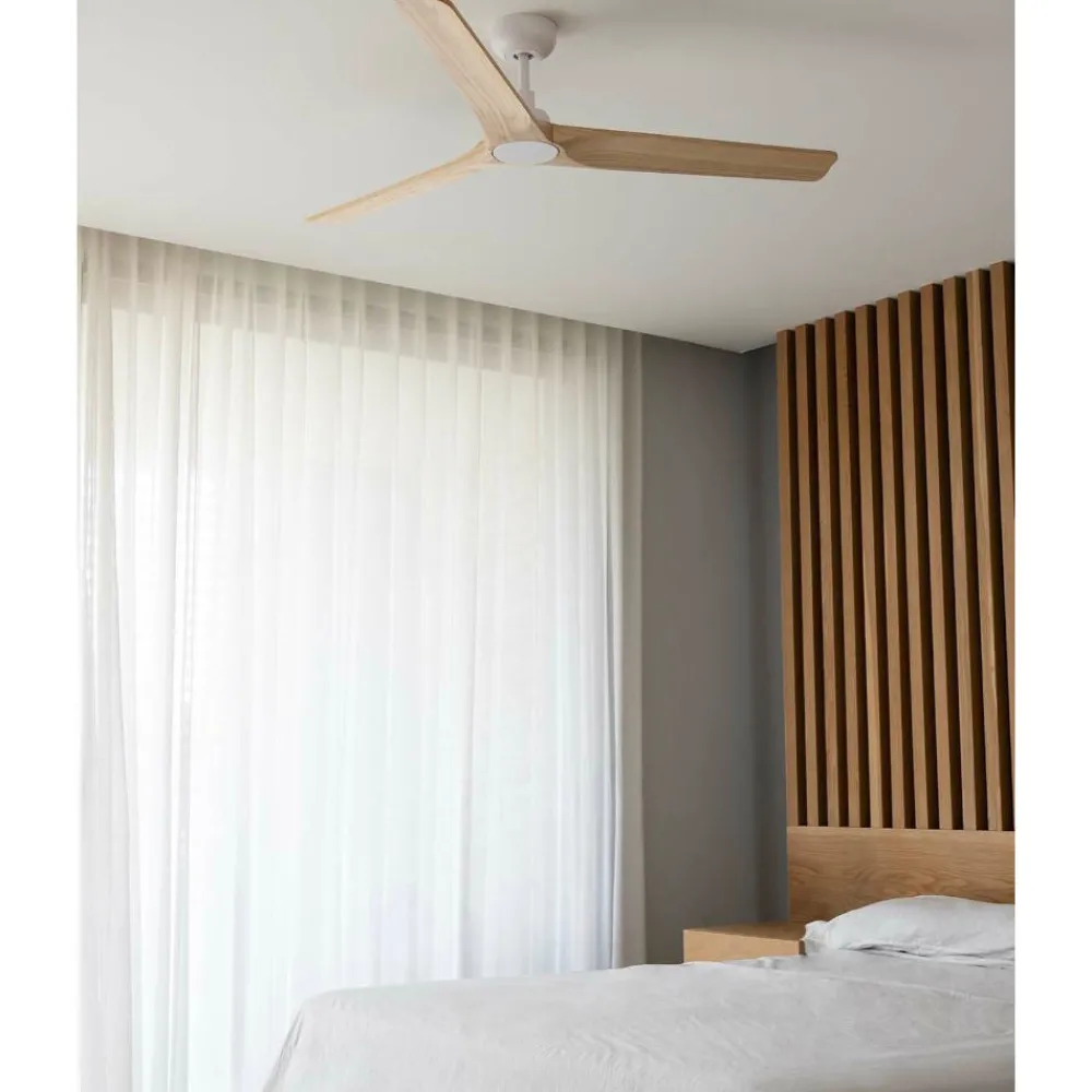 Ventilatori Da Soffitto-Selezionato da Mazzolaluce Ventilatore da soffitto bianco pale legno silenzioso 18mq