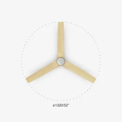 Ventilatori Da Soffitto-Selezionato da Mazzolaluce Ventilatore da soffitto bianco pale legno silenzioso 18mq