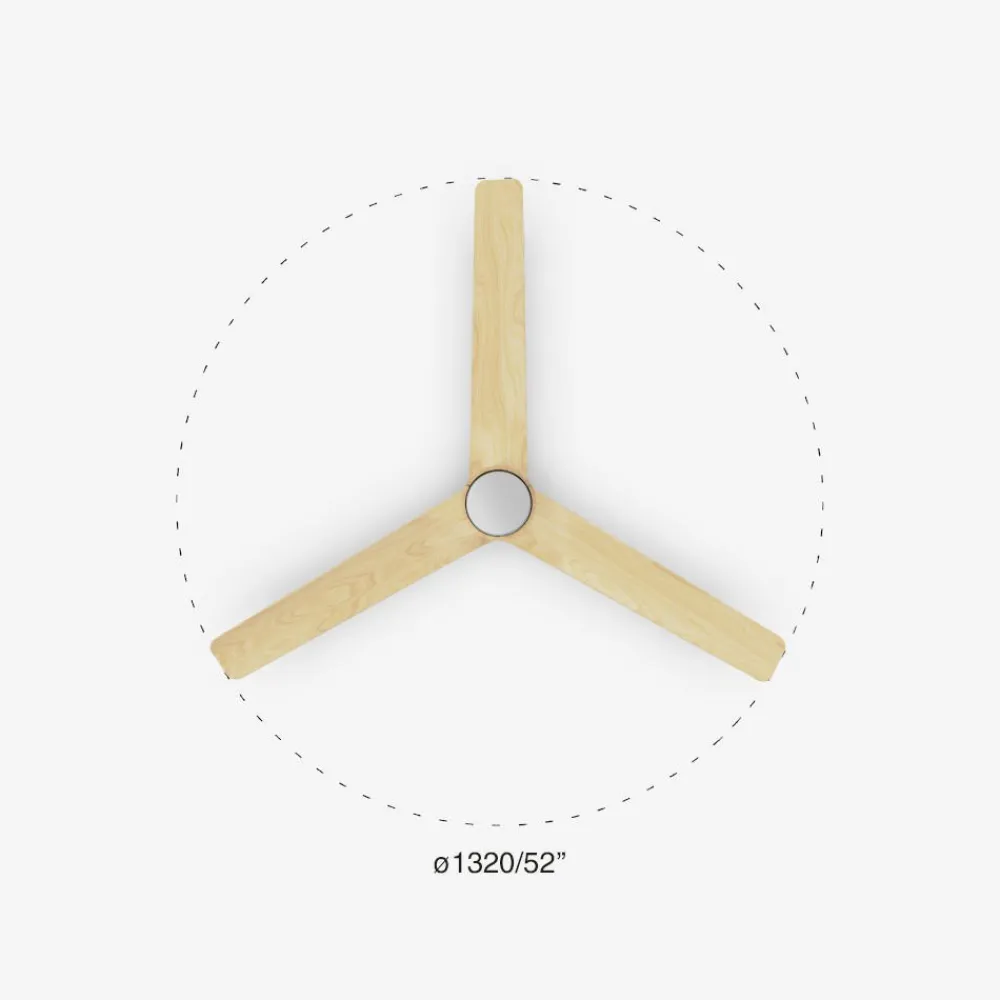 Ventilatori Da Soffitto-Selezionato da Mazzolaluce Ventilatore da soffitto bianco pale legno silenzioso 18mq