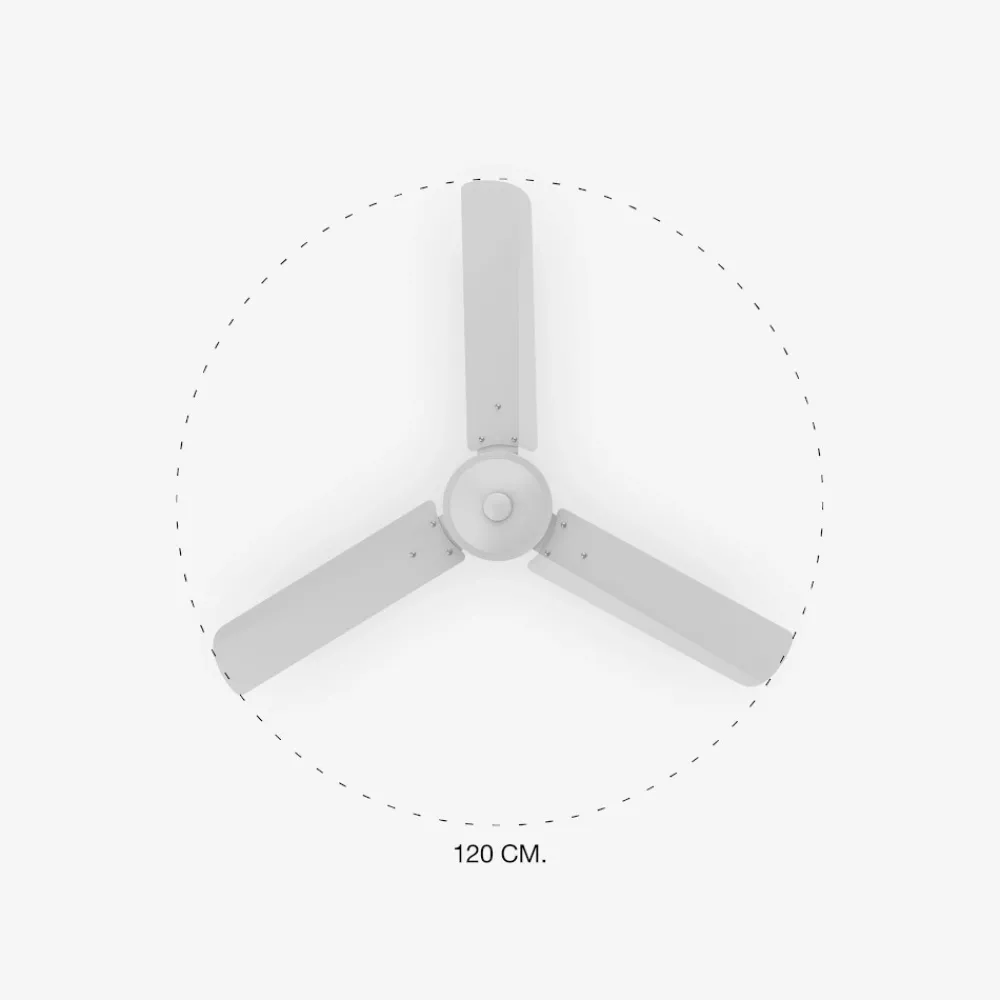 Ventilatori Da Soffitto-Selezionato da Mazzolaluce Ventilatore da soffitto bianco 17mq con pale