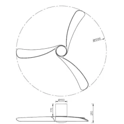 Ventilatori Da Soffitto-Selezionato da Mazzolaluce Ventilatore da soffitto bianco 20mq led cct dimmerabile 120 cm