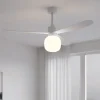 Ventilatori Da Soffitto-Selezionato da Mazzolaluce Ventilatore da soffitto bianco led 2700k app smart tuya 17-28mq