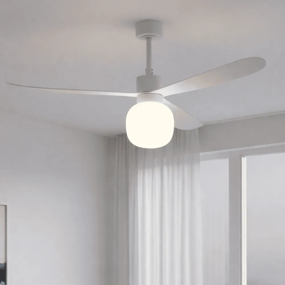 Ventilatori Da Soffitto-Selezionato da Mazzolaluce Ventilatore da soffitto bianco led 2700k app smart tuya 17-28mq