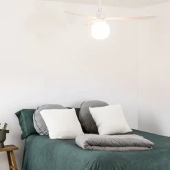 Ventilatori Da Soffitto-Selezionato da Mazzolaluce Ventilatore da soffitto bianco led 2700k app smart tuya 17-28mq