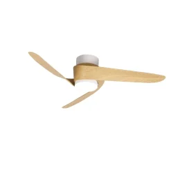 Ventilatori Da Soffitto-Selezionato da Mazzolaluce Ventilatore da soffitto bianco e legno stanze max 13mq led cct telecomando e app