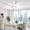 Ventilatori Da Soffitto-Selezionato da Mazzolaluce Ventilatore da soffitto bianco led cct ambienti 13mq telecomando