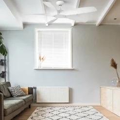 Ventilatori Da Soffitto-Selezionato da Mazzolaluce Ventilatore da soffitto bianco 28mq con luce silenzioso