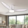 Ventilatori Da Soffitto-Selezionato da Mazzolaluce Ventilatore da soffitto bianco a pale silenzioso con luce telecomando