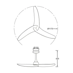 Ventilatori Da Soffitto-Selezionato da Mazzolaluce Ventilatore da soffitto bianco 20mq con telecomando inverter