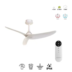 Ventilatori Da Soffitto-Selezionato da Mazzolaluce Ventilatore da soffitto bianco 20mq con telecomando inverter