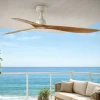 Ventilatori Da Soffitto-Selezionato da Mazzolaluce Ventilatore da soffitto bianco legno ip44 motore silenzioso inverter