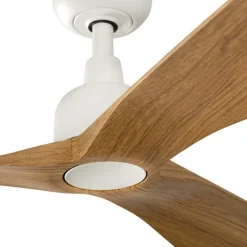 Ventilatori Da Soffitto-Selezionato da Mazzolaluce Ventilatore da soffitto bianco legno ip44 motore silenzioso inverter