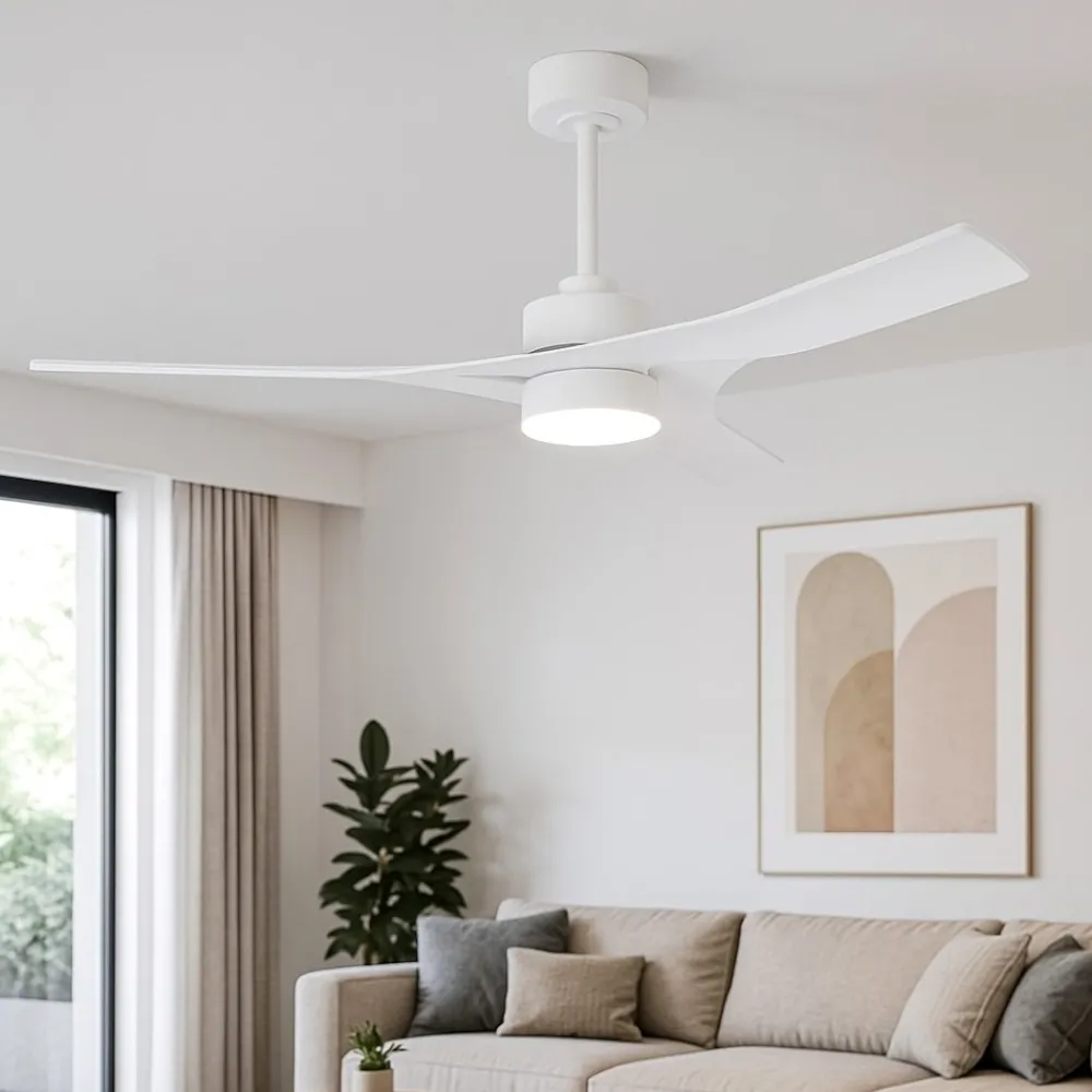 Ventilatori Da Soffitto-Selezionato da Mazzolaluce Ventilatore da soffitto con luce telecomando bianco 20mq