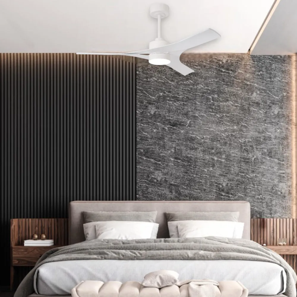 Ventilatori Da Soffitto-Selezionato da Mazzolaluce Ventilatore da soffitto con luce telecomando bianco 20mq