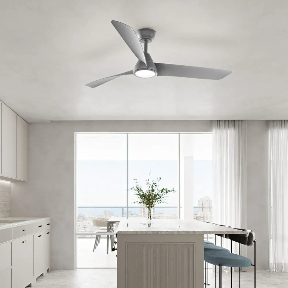 Ventilatori Da Soffitto-Selezionato da Mazzolaluce Ventilatore da soffitto con luce pale grigio 20mq con telecomando