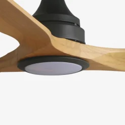 Ventilatori Da Soffitto-Selezionato da Mazzolaluce Ventilatore da soffitto con led cct nero pale legno smart wifi 17-28mq