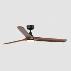 Ventilatori Da Soffitto-Selezionato da Mazzolaluce Ventilatore da soffitto con luce 28mq led 10w marrone scuro motore silenzioso