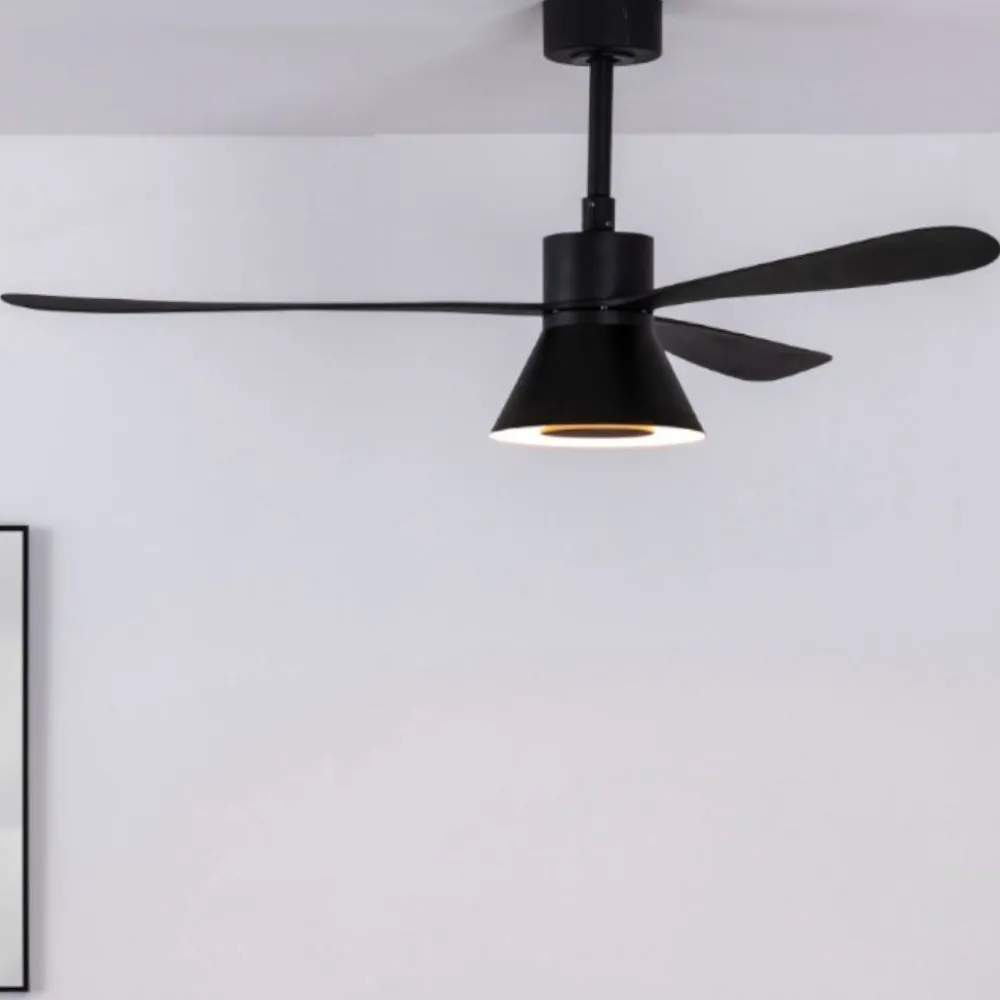 Ventilatori Da Soffitto-Selezionato da Mazzolaluce Ventilatore da soffitto con led cct nero smart app tuya 28mq motore dc