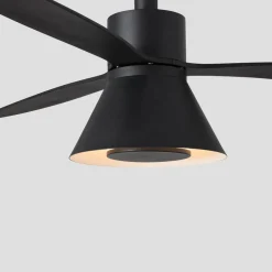 Ventilatori Da Soffitto-Selezionato da Mazzolaluce Ventilatore da soffitto con led cct nero smart app tuya 28mq motore dc