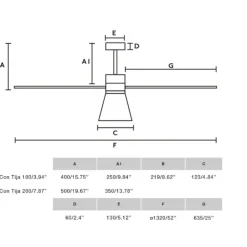 Ventilatori Da Soffitto-Selezionato da Mazzolaluce Ventilatore da soffitto con led cct nero smart app tuya 28mq motore dc