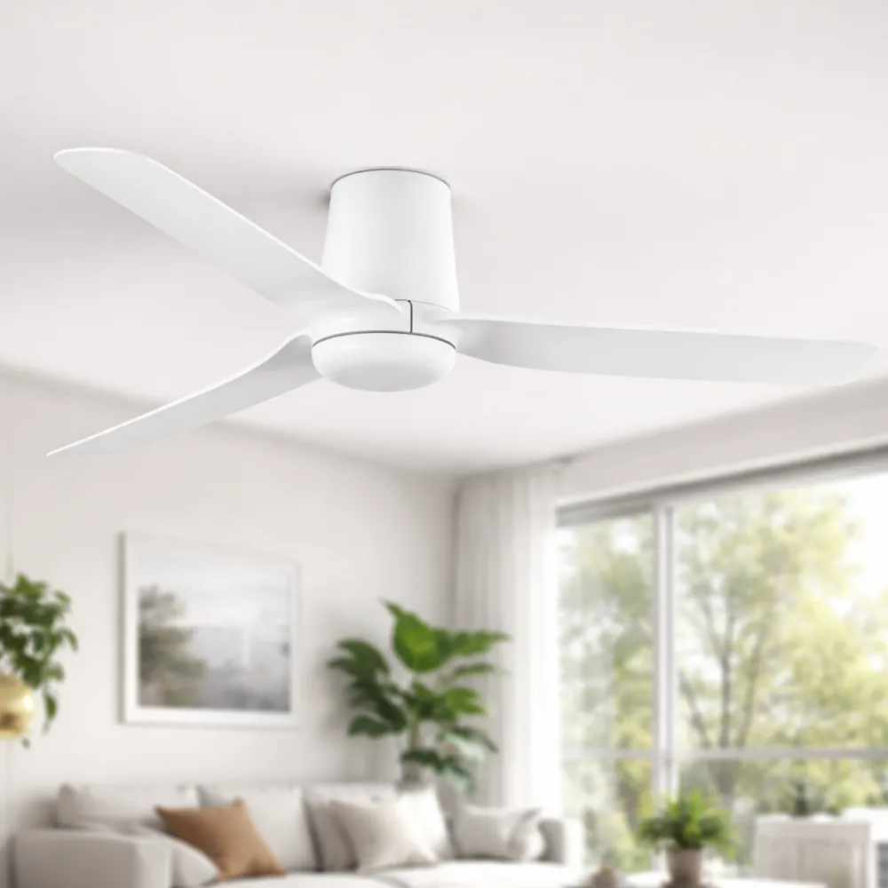 Ventilatori Da Soffitto-Selezionato da Mazzolaluce Ventilatore da soffitto con pale bianco 17mq app smart con telecomando