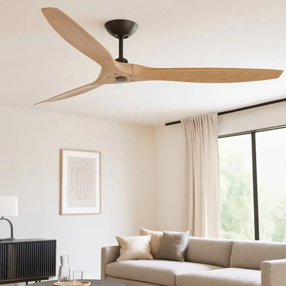 Ventilatori Da Soffitto-Selezionato da Mazzolaluce Ventilatore da soffitto con pale in legno 28mq silenzioso