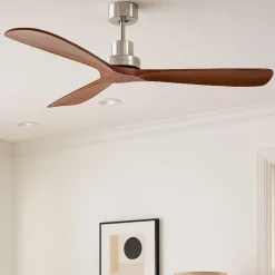 Ventilatori Da Soffitto-Selezionato da Mazzolaluce Ventilatore da soffitto con telecomando 39mq pale in legno