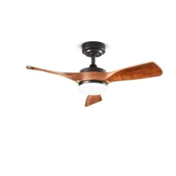 Ventilatori Da Soffitto-Selezionato da Mazzolaluce Ventilatore da soffitto con telecomando nero con luce 13mq