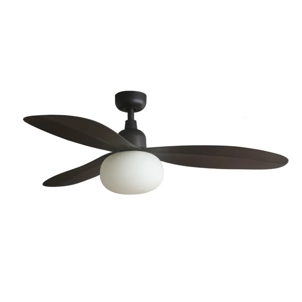 Ventilatori Da Soffitto-Selezionato da Mazzolaluce Ventilatore da soffitto da esterno app ip44 con luce marrone ambienti 14-17mq