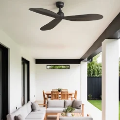 Ventilatori Da Soffitto-Selezionato da Mazzolaluce Ventilatore da soffitto design marrone ip44 smart app tuya 13-17mq