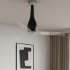 Ventilatori Da Soffitto-Selezionato da Mazzolaluce Ventilatore da soffitto di vetro nero pale trasparenti 17mq
