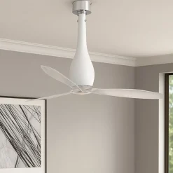 Ventilatori Da Soffitto-Selezionato da Mazzolaluce Ventilatore da soffitto di vetro bianco silenzioso a pale 17mq