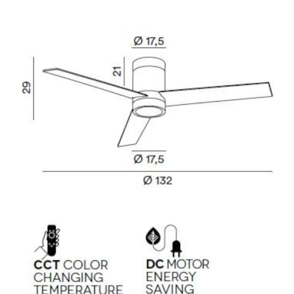 Ventilatori Da Soffitto-Selezionato da Mazzolaluce Ventilatore da soffitto grigio con luce telecomando 20mq